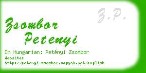 zsombor petenyi business card